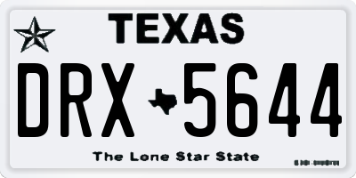 TX license plate DRX5644