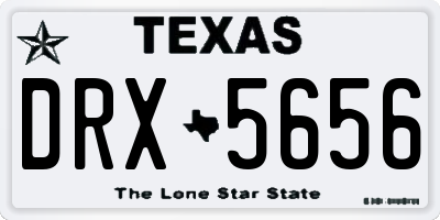 TX license plate DRX5656