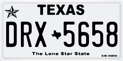 TX license plate DRX5658