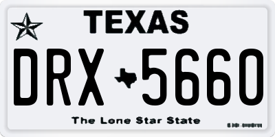 TX license plate DRX5660