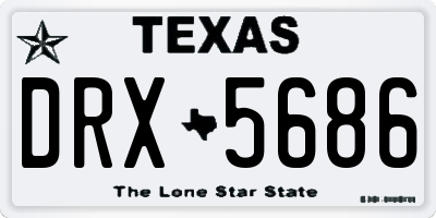 TX license plate DRX5686