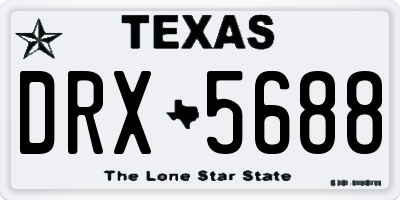 TX license plate DRX5688