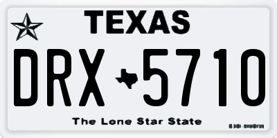 TX license plate DRX5710
