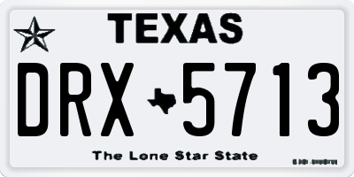 TX license plate DRX5713