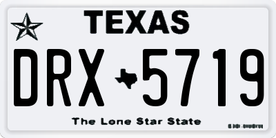 TX license plate DRX5719