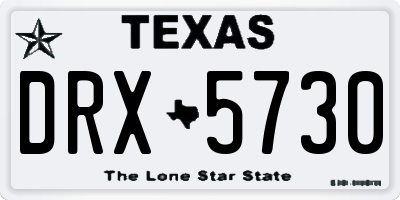 TX license plate DRX5730