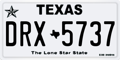 TX license plate DRX5737