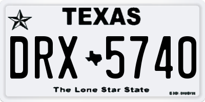 TX license plate DRX5740
