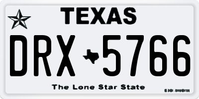 TX license plate DRX5766
