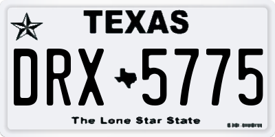 TX license plate DRX5775