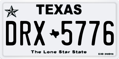 TX license plate DRX5776