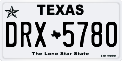 TX license plate DRX5780