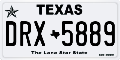 TX license plate DRX5889