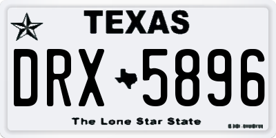 TX license plate DRX5896