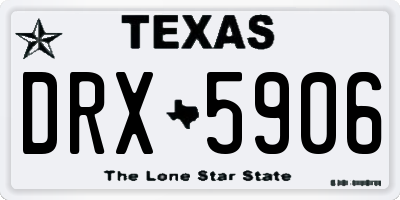 TX license plate DRX5906