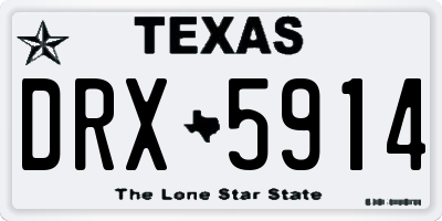 TX license plate DRX5914