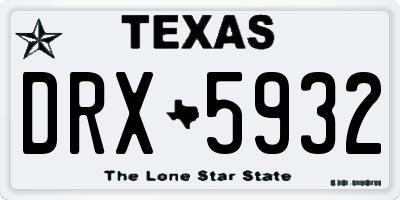 TX license plate DRX5932