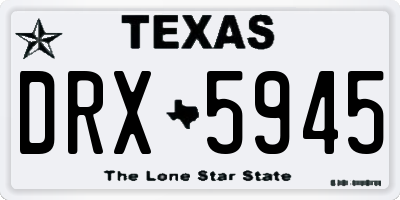 TX license plate DRX5945