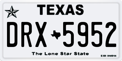 TX license plate DRX5952