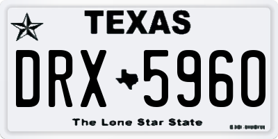 TX license plate DRX5960