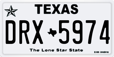 TX license plate DRX5974