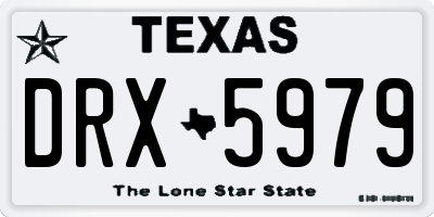TX license plate DRX5979
