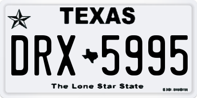 TX license plate DRX5995