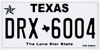 TX license plate DRX6004