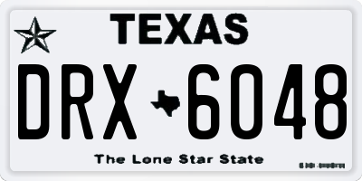 TX license plate DRX6048