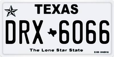 TX license plate DRX6066