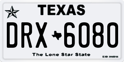 TX license plate DRX6080