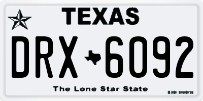 TX license plate DRX6092