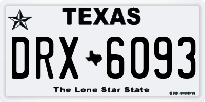 TX license plate DRX6093