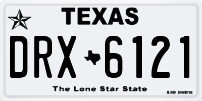 TX license plate DRX6121