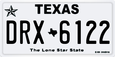 TX license plate DRX6122