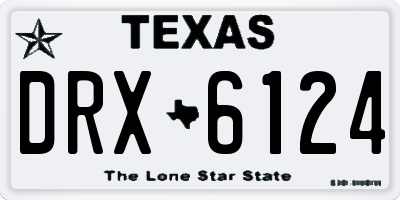 TX license plate DRX6124