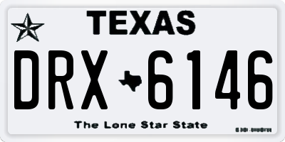 TX license plate DRX6146
