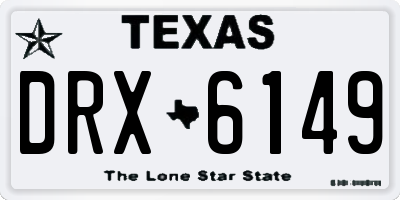 TX license plate DRX6149