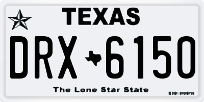 TX license plate DRX6150