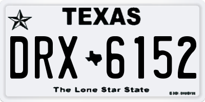 TX license plate DRX6152