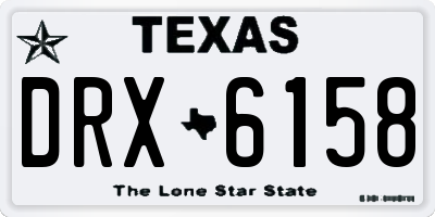 TX license plate DRX6158