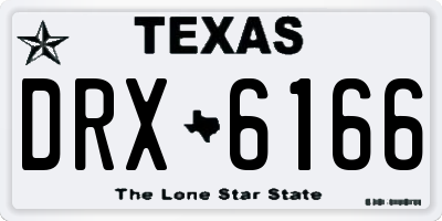 TX license plate DRX6166