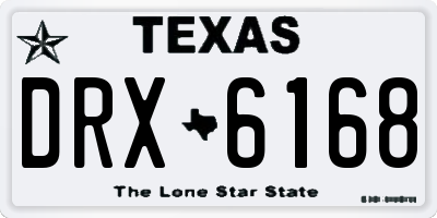TX license plate DRX6168