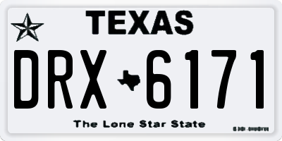 TX license plate DRX6171