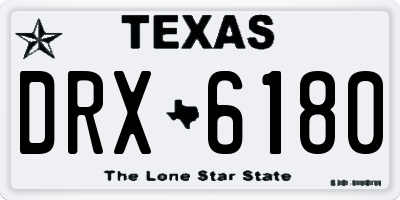 TX license plate DRX6180