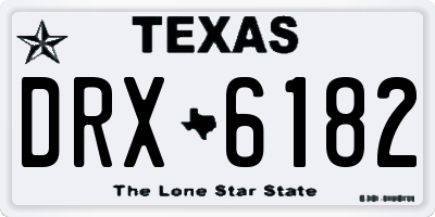 TX license plate DRX6182