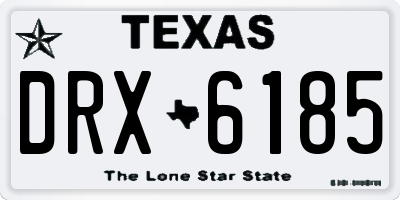 TX license plate DRX6185