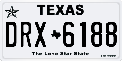 TX license plate DRX6188