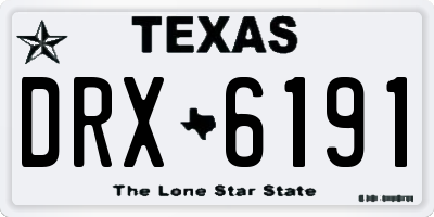 TX license plate DRX6191