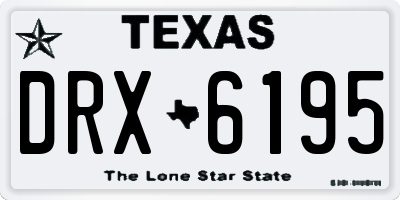 TX license plate DRX6195